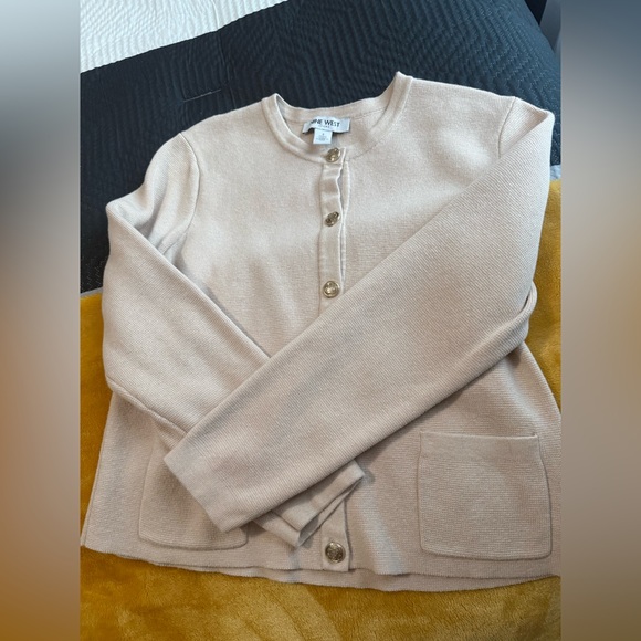 Nine West Light Beige Cardigan Sweater - Picture 2 of 4